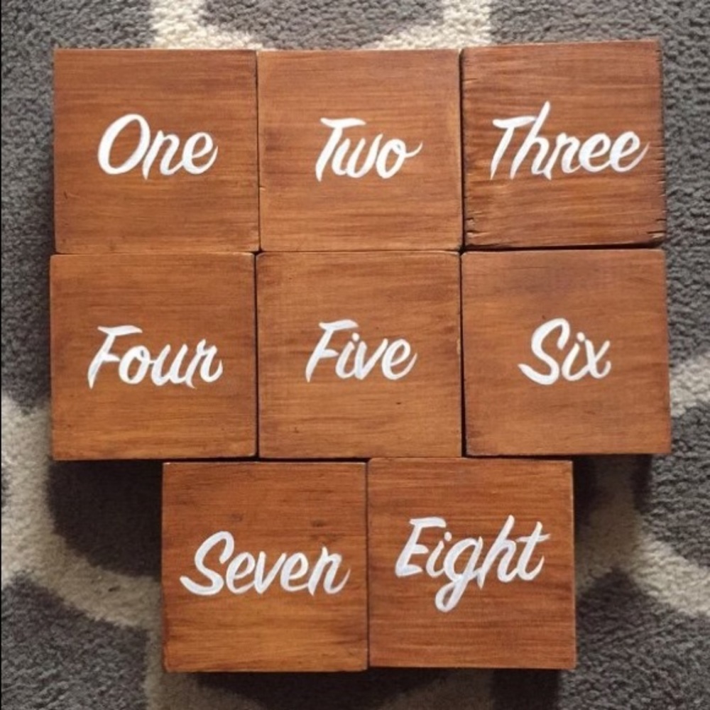 Handmade rustic table numbers - Picture 6 of 6